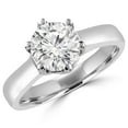 thumbnail image 1 of 0.5 CT Round Diamond Solitaire Engagement Ring in 14K White Gold - Size 4.25, 1 of 1