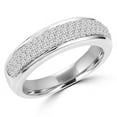 thumbnail image 1 of 0.5 CTW Round Diamond Pave Semi-Eternity Wedding Band Ring in 14K White Gold - 4.75, 1 of 1