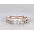 thumbnail image 1 of 0.5 Carat 2 pcs Diamond Moissanite Wedding Ring Set Stacking Art Deco Wedding Band Ring Set 925 Sterling Silver With 18k Rose Gold Plating, 1 of 5