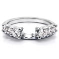thumbnail image 1 of 0.5 Carat Cubic Zirconia Double Shared Prong Graduated Six Stone Ring Wrap in Sterling Silver (sterling-silver, 9), 1 of 3