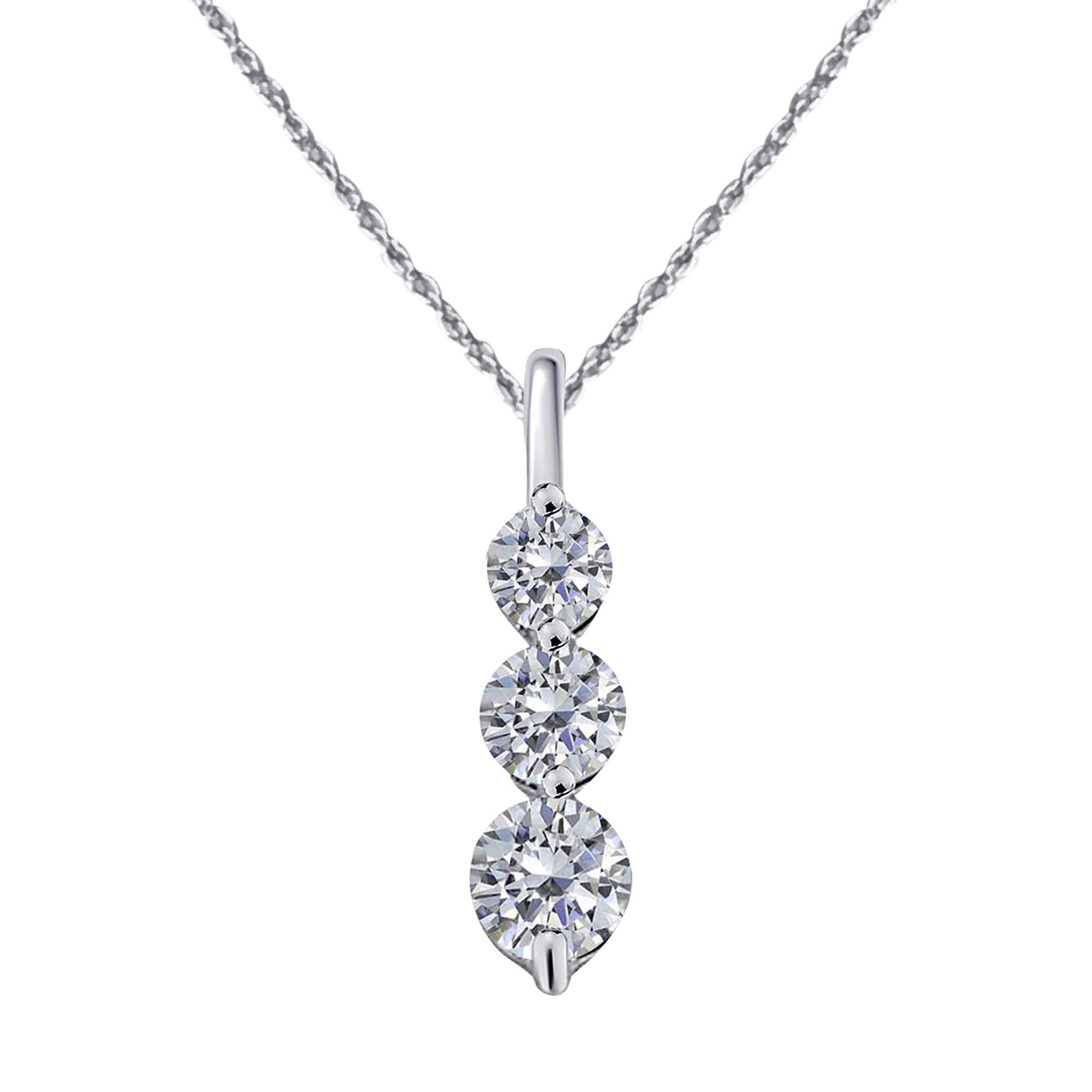 Lucky Move Diamond Necklace in White Gold | Messika 11728-WG