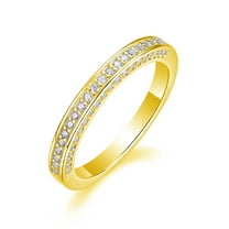 0.5 Carat Moissanite Rings for Women D Color VVS1 S925 Sterling Silver Round Cut Moissanite Promise Rings Lab Diamond Engagement Ring Simulated Diamond Wedding Bands