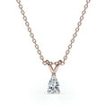 thumbnail image 1 of 0.5 Carat Pear Cut Diamond - Elegant Pendant Necklace - 18K Rose Gold Plating Over Silver, 1 of 5