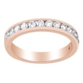 thumbnail image 1 of AFFY 0.5 Ct Round Shape White Diamond Engagement Band Ring In 14K Solid Rose Gold By, 1 of 1