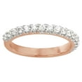 thumbnail image 1 of AFFY 0.5 Ct Round Shape White Diamond Engagement Band Ring In 14K Solid Rose Gold, 1 of 1
