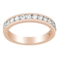 thumbnail image 1 of AFFY 0.5 Ct Round Shape White Diamond Engagement Band Ring In 14K Solid Rose Gold, 1 of 1