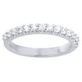 thumbnail image 1 of AFFY 0.5 Ct Round Shape White Diamond Engagement Band Ring In 14K Solid White Gold, 1 of 1