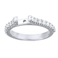 thumbnail image 1 of AFFY 0.5 Ct Round Shape White Diamond Mount Engagement Ring In 14K Solid White Gold, 1 of 1