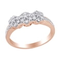 thumbnail image 1 of AFFY 0.5 Ct White Natural Diamond Cluster Flower Anniversary Band Ring in 14k Rose Gold Ring Size - 10, 1 of 2