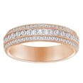 thumbnail image 1 of (0.5 Cttw) Round Cut White Diamond Eternity Band Ring In 14K Solid Rose Gold, 1 of 1