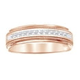thumbnail image 1 of AFFY (0.5 Cttw) Round Cut White Natural Diamond Engagement Wedding Band Ring In 14K Solid Rose Gold, 1 of 1