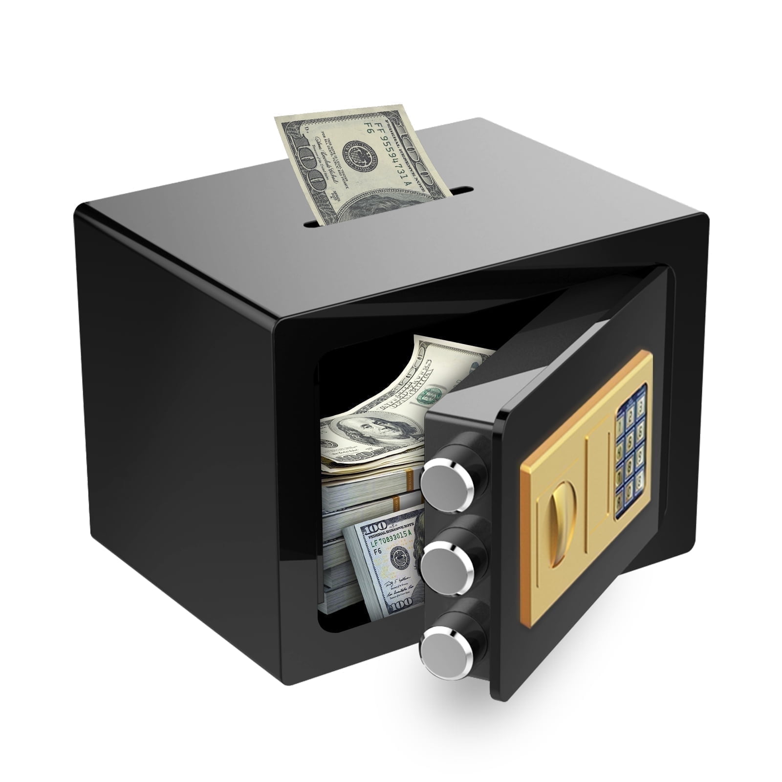 RIFLEWELL 0.8 Cub Safe Box - Small Home Safe for Money Jewelry ...