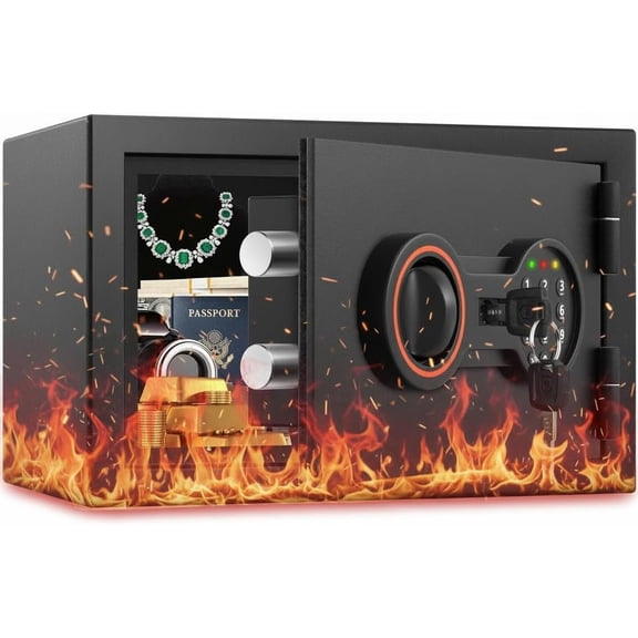 0.5 Cubic Foot Fireproof Safe with Alarm and LED Light, Wall Mountable Bestseling