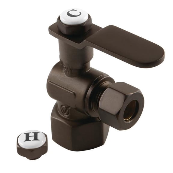 0.5 FIP x 0.375 in. O.D. Comp Whitaker Angle Stop Valve, Oil Rubbed Bronze