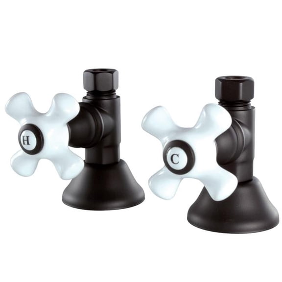 0.5 FIP x 0.5 in. OD Compression Quarter-Turn Straight Stop Valve, Oil Rubbed Bronze