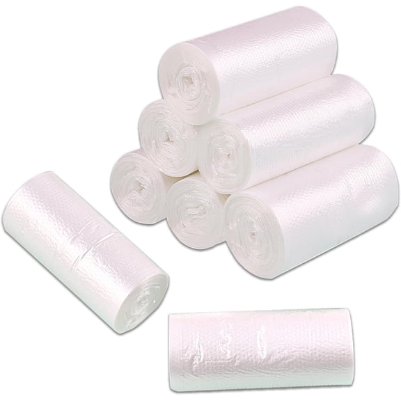 0.5 Gallon 240Pcs Mini Trash Bags Extra Small Clear Garbage Bags Tiny Bathroom Trash Can Liners Disposable Car Plastic Bags for Mini Countertop Bin Desk Table Top Trash Can (Fit 0.4-0.8 Gal)