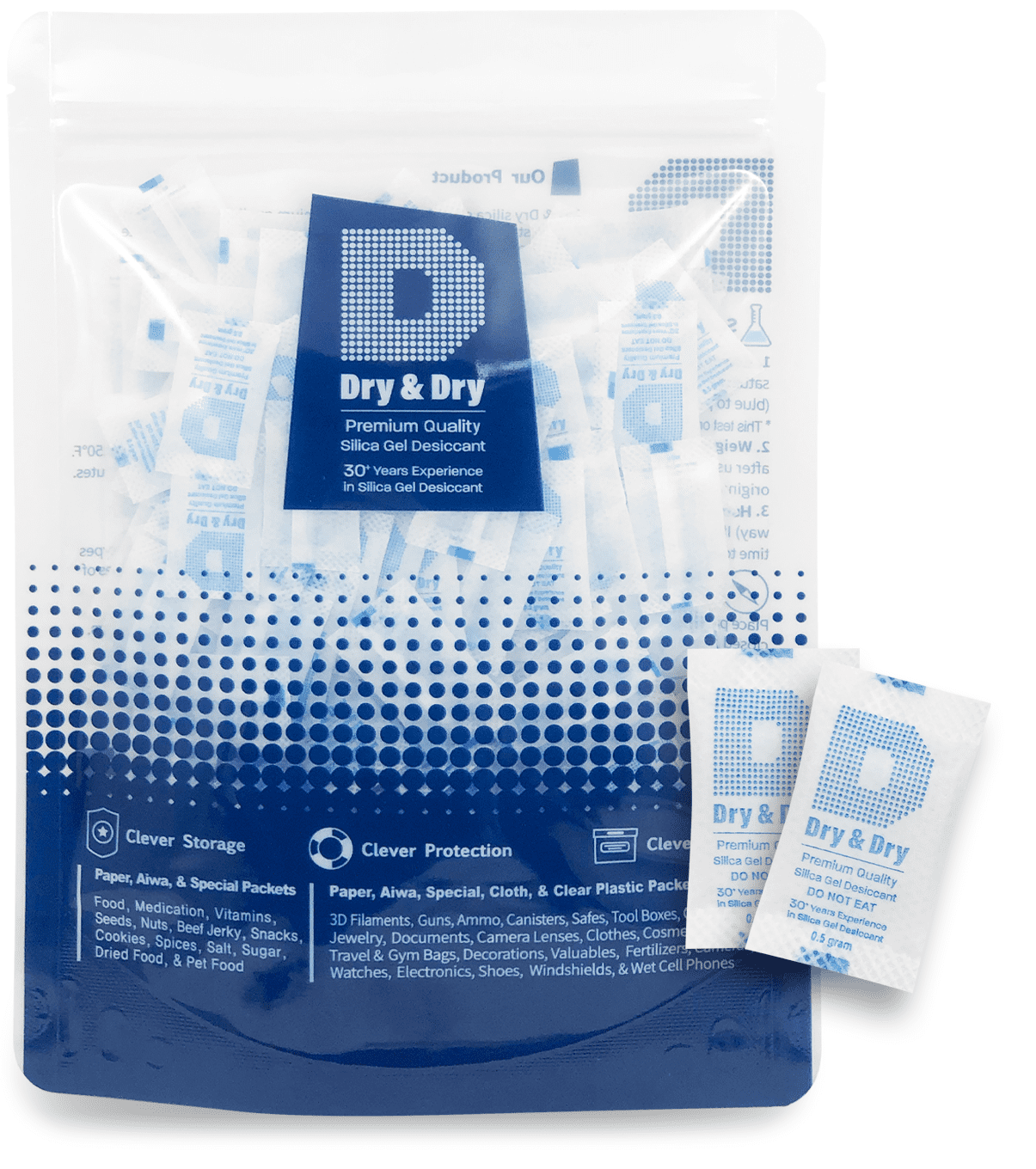 0.5(Half) Gram [100 Packets] Dry & Dry Silica Gel Packets