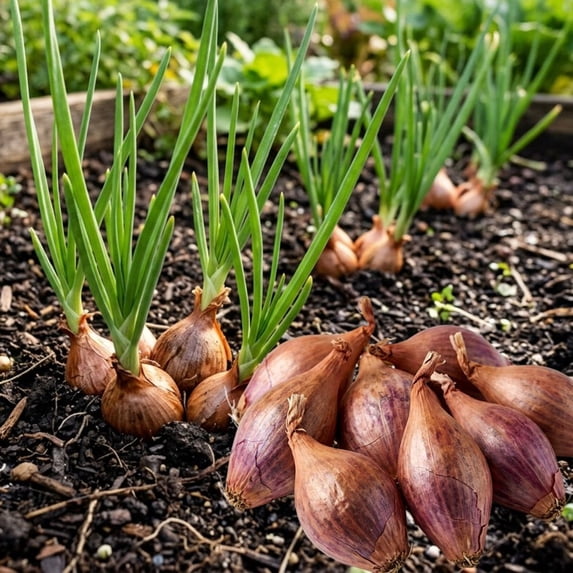 0,5 Lb Shallot Bulbs, Shallot Plant for Outdoor Garden Planting, Cluster Growing Edible Garden Use