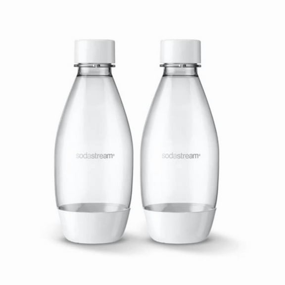 0.5 Litre  Carbonator Bottle, White - Pack of 2