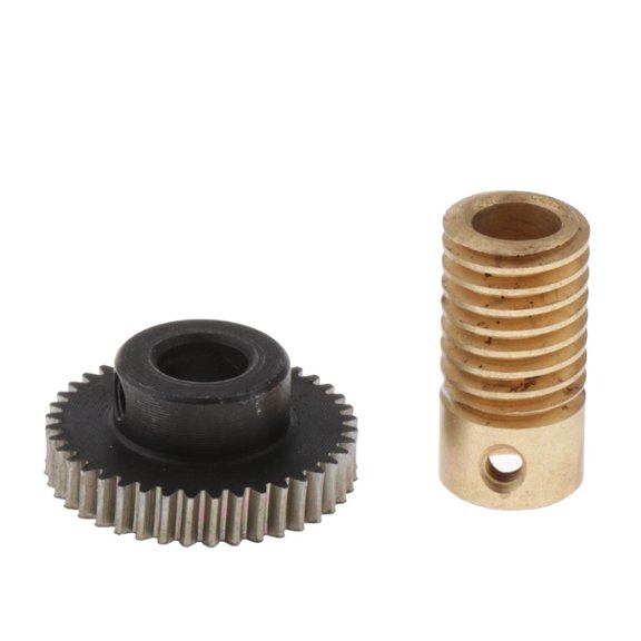 0.5 Modulus Steel Worm Gear Wheel + Brass Gear Shaft Set Golden, Hole 6mm
