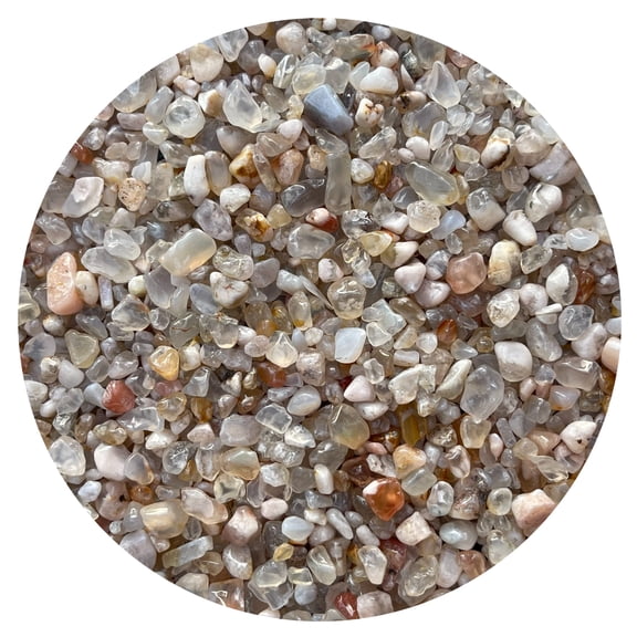 0.5 Pound Natural Semi Tumbled Cherry Blossom Gemstone Chips, Crushed Mini Crystals, Undrilled Crystal Chips (Cherry Blossom)