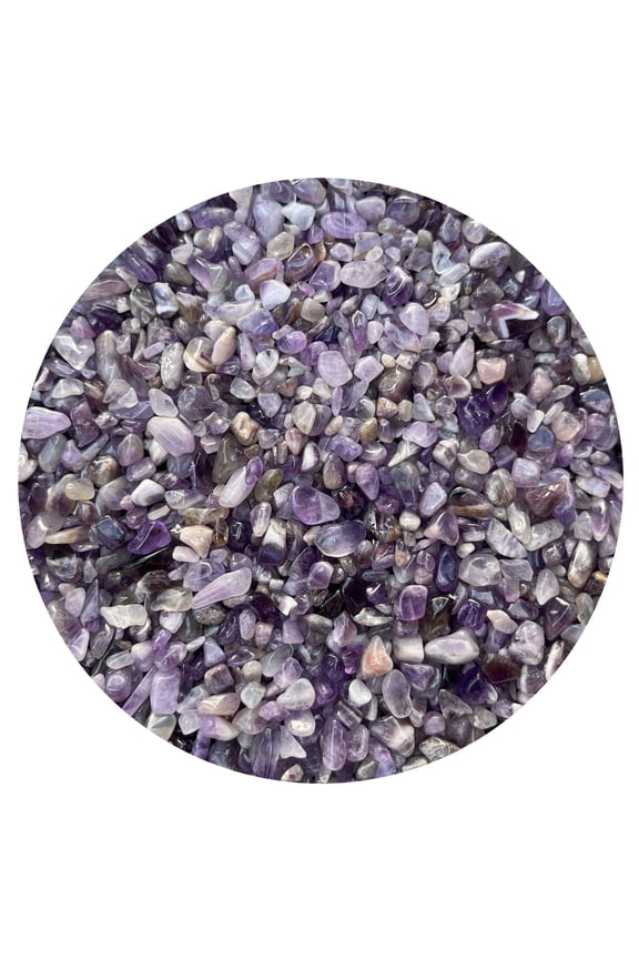0.5 Pound Natural Semi Tumbled Chevron Amethyst Gemstone Chips, Chevron Amethyst Crushed Chevron Amethyst Mini Crystals, Undrilled Crystal Chips (Chevron Amethyst)