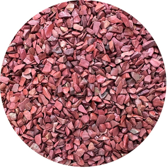 0.5 Pound Natural Semi Tumbled Red Jasper Gemstone Chips, Crushed Mini Crystals, Undrilled Crystal Chips (Red Jasper)