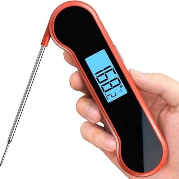 0.5 Sec Read Meat Digital with +-0.5? Precision, for Cooking Kitchen Gadgets, Oven Grill Candy BBQ Essentials Accessories, Gifts for Him Dad Men Birthday, Red