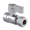 thumbnail image 1 of 0.5 Sweat x 0.37 in. OD Compression Straight Stop Valve, Polished Chrome, 1 of 1
