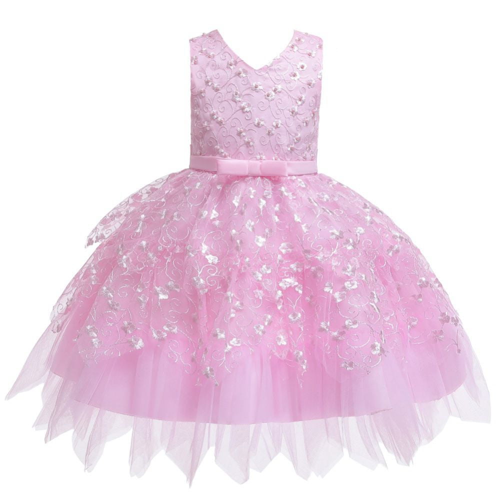 0-5 T Flower Girl Dresses for Wedding Toddler Baby Girls