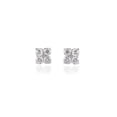 thumbnail image 1 of 0.5 TCW Solid 18 Kt White Gold SI Clarity HI Color Diamond Designer Stud Earrings, 1 of 2