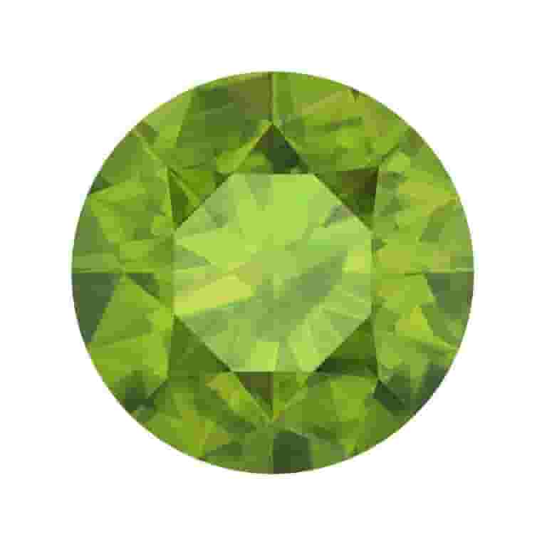 ct 5mm Round Cut VVS1 Natural Green Peridot August Birthstone