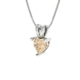 thumbnail image 1 of 0.5 ct Brilliant Heart Cut Solitaire Natural Morganite 14k White Solid Gold Everyday Affordable Designer Necklace Pendant with 16" Chain, 1 of 7