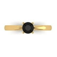thumbnail image 1 of Solitaire Engagement Ring for Women - 0.5ct Natural Onyx in 14K Yellow Gold Promise Ring, 1 of 6