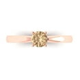 thumbnail image 1 of Solitaire Engagement Ring for Women - 0.5ct Yellow Moissanite in 14K Rose Gold Promise Ring, 1 of 6