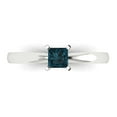 thumbnail image 1 of 0.5 ct Princess Cut Natural London Blue Topaz Solitaire 18K White Gold Womens Engagement Ring, 1 of 5