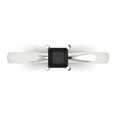 thumbnail image 1 of Clara Pucci 14K White Gold 0.5ct Onyx Solitaire Ring for Women, 1 of 8