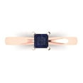 thumbnail image 1 of Clara Pucci 14K Rose Gold 0.5ct BlueSapphire Solitaire Ring for Women, 1 of 8
