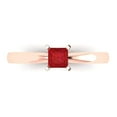 thumbnail image 1 of Clara Pucci 14K Rose Gold 0.5ct Ruby Solitaire Ring for Women, 1 of 8