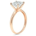 thumbnail image 1 of 0.5 ct Princess Cut White Sapphire Solitaire Engagement Ring for Women in 18K Rose Gold, 1 of 2
