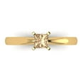thumbnail image 1 of Clara Pucci 14K Yellow Gold Solid Gold YellowMoissanite Solitaire Anniversary Ring for Women - 0.5 cttw Princess Cut, 1 of 8