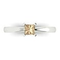 thumbnail image 1 of Clara Pucci 14K White Gold 0.5ct YellowMoissanite Solitaire Ring for Women, 1 of 8