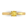 thumbnail image 1 of Clara Pucci 14K Yellow Gold 0.5ct Citrine Solitaire Ring for Women, 1 of 8
