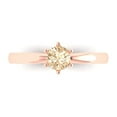 thumbnail image 1 of Solitaire Engagement Ring for Women - 0.5ct Natural Morganite in 14K Rose Gold Promise Ring, 1 of 8