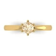 thumbnail image 1 of 0.5 ct Round Cut Natural Morganite Solitaire 18K Yellow Gold Womens Engagement Ring, 1 of 5