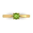 thumbnail image 1 of Clara Pucci 14K Yellow Gold 0.5ct Peridot Solitaire Ring for Women, 1 of 8