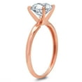 thumbnail image 1 of 0.5 ct Round Cut Natural Swiss Blue Topaz Solitaire Engagement Ring for Women in 14K Rose Gold, 1 of 2