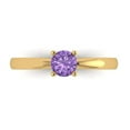 thumbnail image 1 of Clara Pucci 14K Yellow Gold 0.5ct Alexandrite Solitaire Ring for Women, 1 of 8