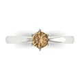 thumbnail image 1 of Clara Pucci 14K White Gold Solid Gold Champagne Solitaire Anniversary Ring for Women - 0.5 cttw Round Cut, 1 of 8