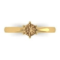 thumbnail image 1 of 0.5 ctw Solitaire Anniversary Ring for Women | Round Cut Simulated Champagne Diamond | Hyperallergenic Solid 18K Yellow Gold, 1 of 5